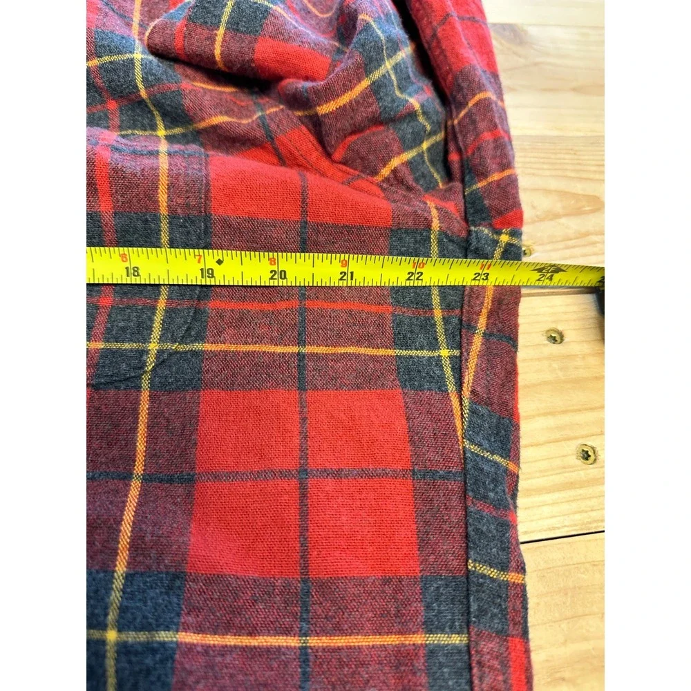 J.Crew Flannel Shirt Plaid Button Up Long‎ Sleeve with Elbow Patches L